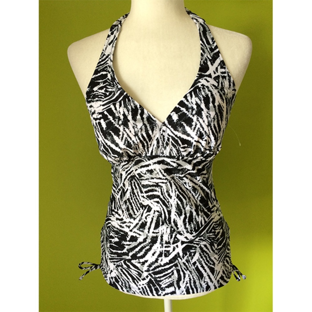 Relativity Tankini Backless Halter Swimwear Sz 10